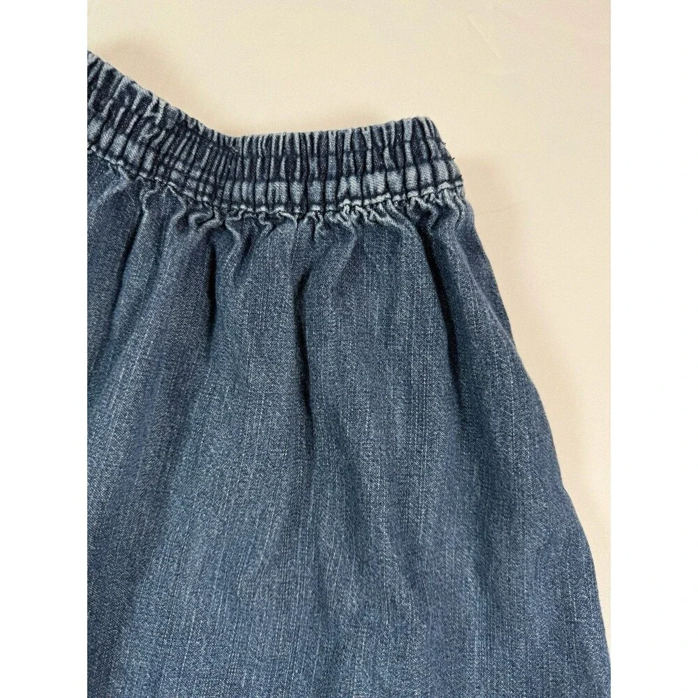OSHKOSH B’GOSH Girls 6 Denim Skirt Embroidered Flower‎ Western Rodeo Y2K